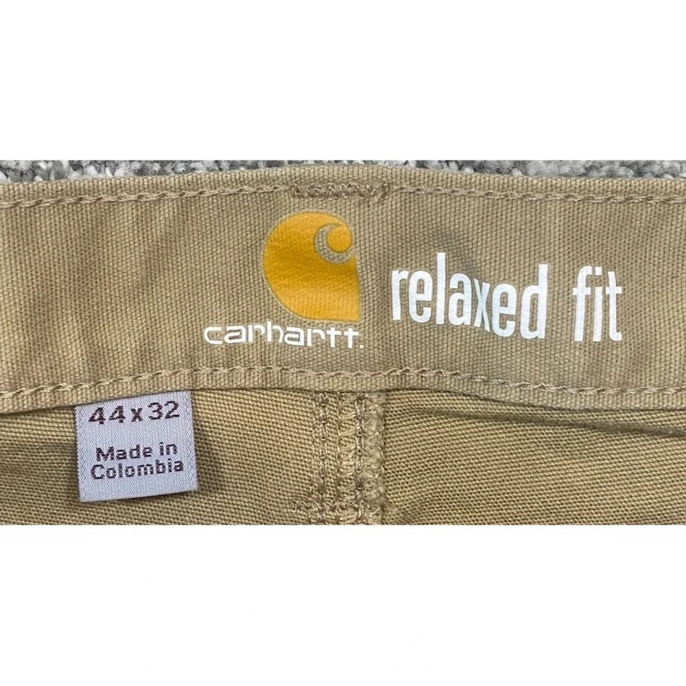 Carhartt Men's Pant 44x32 Relaxed‎ Fit Light Canvas Workwear Utility RN# 1480
